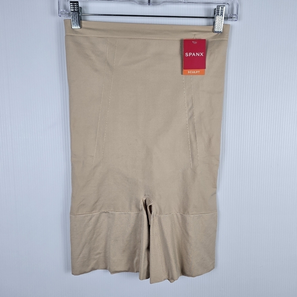 NWT SPANXsculpt OnCore High-Waisted Mid Thigh Short Soft Nude Size 1X
